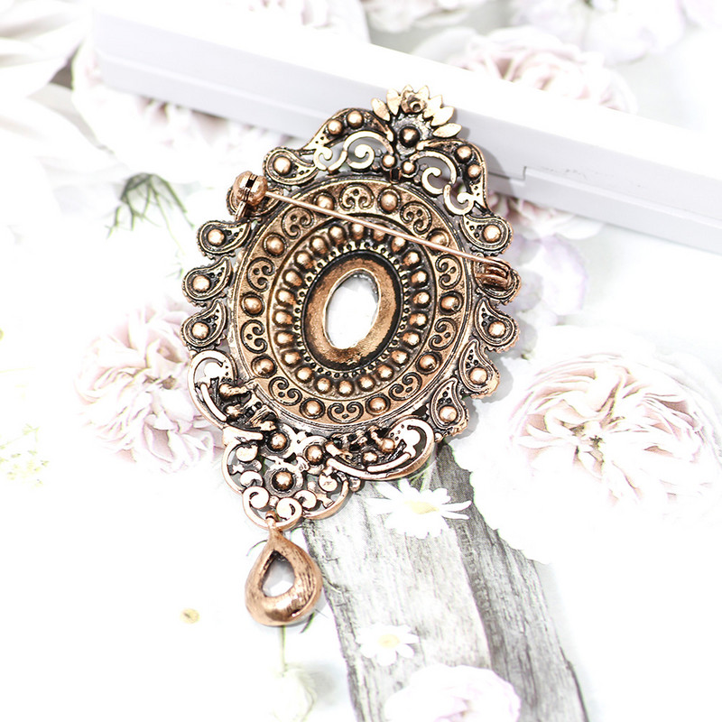 SUNSPICE MS Bohemia Crystal Flower Broš Igle Metalni šal Božićni dar Vintage vjenčani nakit Turske žene Broševi Broševi