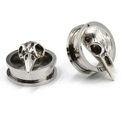 2 buc din oțel inoxidabil floare CZ cu șurub pentru tunel de carne pentru ureche, calibre de expansiune, piercing pentru corp, bijuterii 6-25 mm