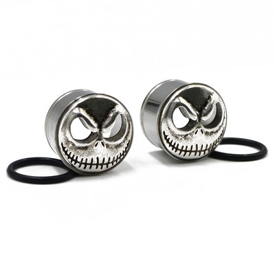 2 buc din oțel inoxidabil floare CZ cu șurub pentru tunel de carne pentru ureche, calibre de expansiune, piercing pentru corp, bijuterii 6-25 mm