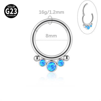 G23 titan cerc cu balamale inele nas Stud CZ piatră mamelon Clicker ureche cartilaj tragus helix cercel buză labret piercing bijuterii