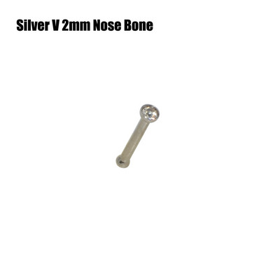 10 buc 2mm și 3mm Gem Nose Stud Steptum Nose Bone Stud Cârlige Bar Pin șurub inele pentru corp Piercing Bijuterii din oțel inoxidabil