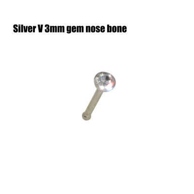 10 buc 2mm și 3mm Gem Nose Stud Steptum Nose Bone Stud Cârlige Bar Pin șurub inele pentru corp Piercing Bijuterii din oțel inoxidabil