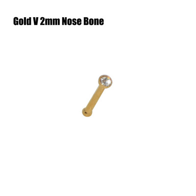 10 buc 2mm și 3mm Gem Nose Stud Steptum Nose Bone Stud Cârlige Bar Pin șurub inele pentru corp Piercing Bijuterii din oțel inoxidabil