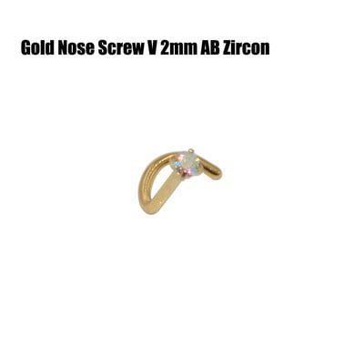 10 buc 2mm și 3mm Gem Nose Stud Steptum Nose Bone Stud Cârlige Bar Pin șurub inele pentru corp Piercing Bijuterii din oțel inoxidabil