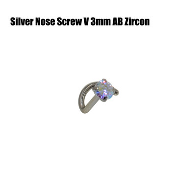 10 buc 2mm și 3mm Gem Nose Stud Steptum Nose Bone Stud Cârlige Bar Pin șurub inele pentru corp Piercing Bijuterii din oțel inoxidabil