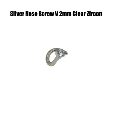 10 buc 2mm și 3mm Gem Nose Stud Steptum Nose Bone Stud Cârlige Bar Pin șurub inele pentru corp Piercing Bijuterii din oțel inoxidabil