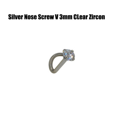 10 buc 2mm și 3mm Gem Nose Stud Steptum Nose Bone Stud Cârlige Bar Pin șurub inele pentru corp Piercing Bijuterii din oțel inoxidabil