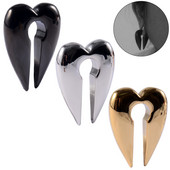 Oțel chirurgical gaura cheii inimă ureche ureche ureche targa expansor greutăți piercing cercei calibre dopul urechi bijuterii corp