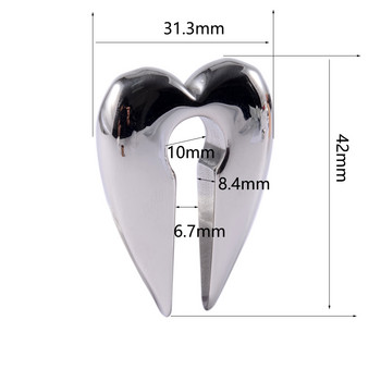 Ключалка от хирургическа стомана Сърце Закачалка за тежести за уши Разширител за разтягане на уши Тежести Пиърсинг Обеци Датчици Тапа за уши Бижута за тяло
