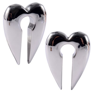 Oțel chirurgical gaura cheii inimă ureche ureche ureche targa expansor greutăți piercing cercei calibre dopul urechi bijuterii corp