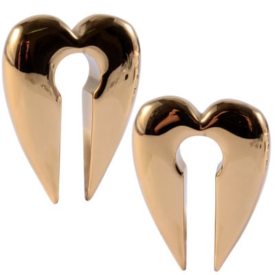 Oțel chirurgical gaura cheii inimă ureche ureche ureche targa expansor greutăți piercing cercei calibre dopul urechi bijuterii corp