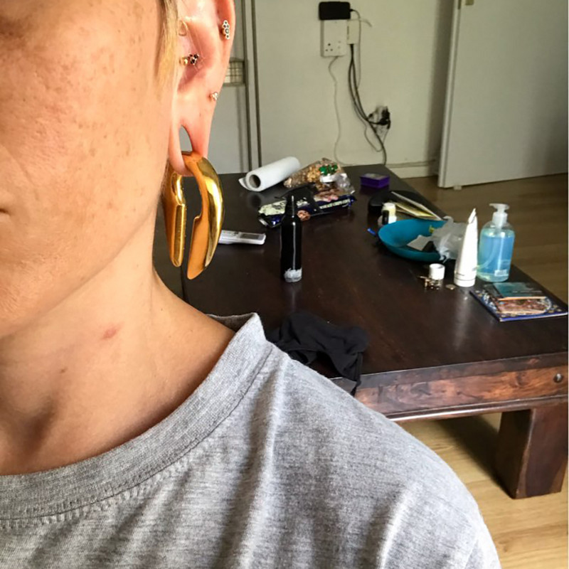 Oțel chirurgical gaura cheii inimă ureche ureche ureche targa expansor greutăți piercing cercei calibre dopul urechi bijuterii corp