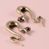 PERECHE 8mm alamă vârtej șarpe ureche ureche greutate design unic cercei spirală conic targă calibre Piercing corp bijuterii expansoare