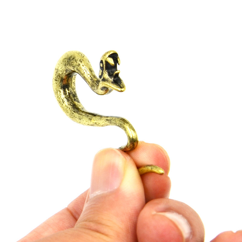 PERECHE 8mm alamă vârtej șarpe ureche ureche greutate design unic cercei spirală conic targă calibre Piercing corp bijuterii expansoare