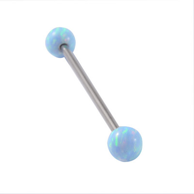 1 bucată din oțel inoxidabil Fire Opal Blue 1.6X38mm Ureche Industrial Barbell 14G Ureche Superioară Daith Piercing Cercei Bijuterii pentru corp