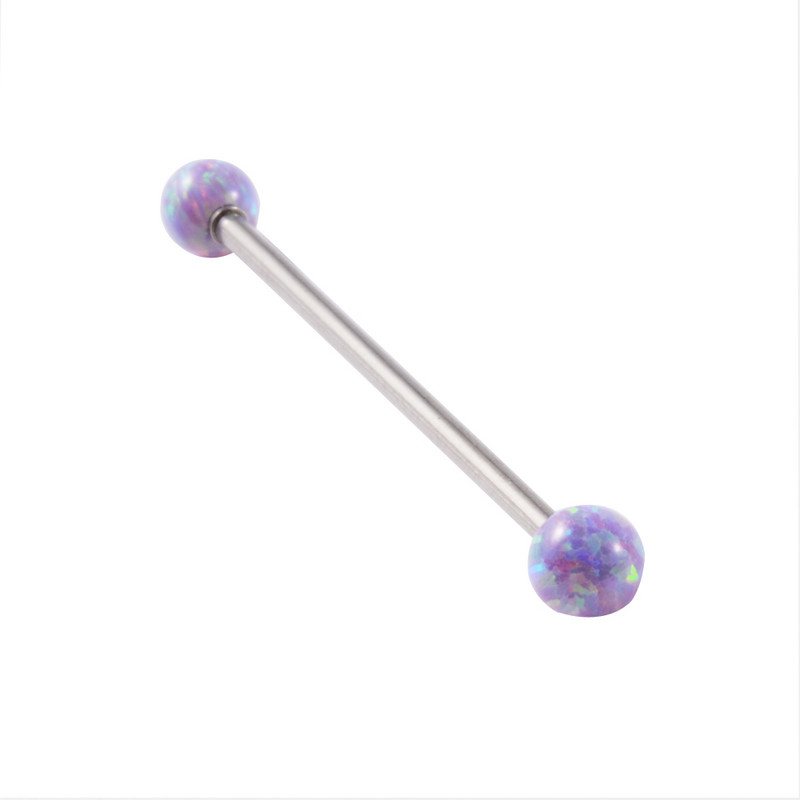 1 bucată din oțel inoxidabil Fire Opal Blue 1.6X38mm Ureche Industrial Barbell 14G Ureche Superioară Daith Piercing Cercei Bijuterii pentru corp