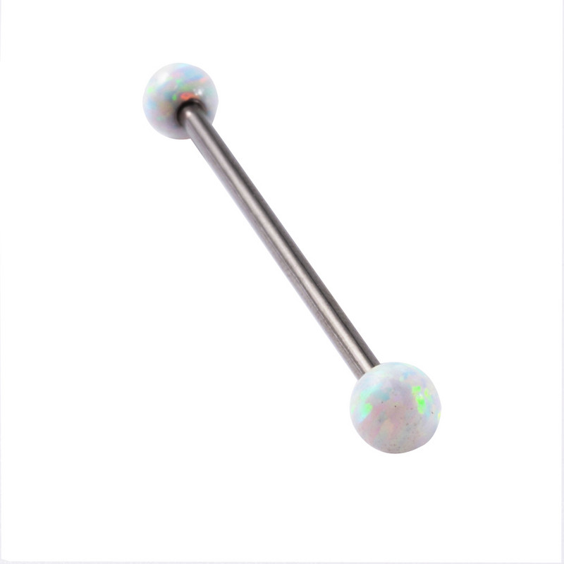 1 bucată din oțel inoxidabil Fire Opal Blue 1.6X38mm Ureche Industrial Barbell 14G Ureche Superioară Daith Piercing Cercei Bijuterii pentru corp