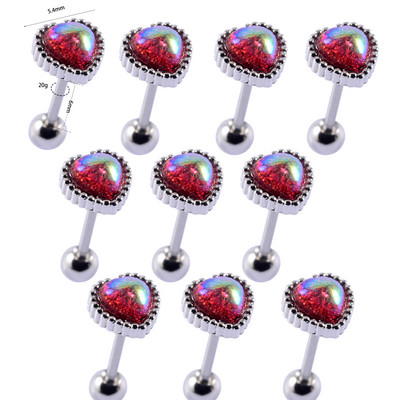 10 buc./pachet 20gX6mm ax lobul urechii Stud sirenă CZ Helix tragus cartilaj piercing buză nas știfturi inel perforare bijuterii pentru corp