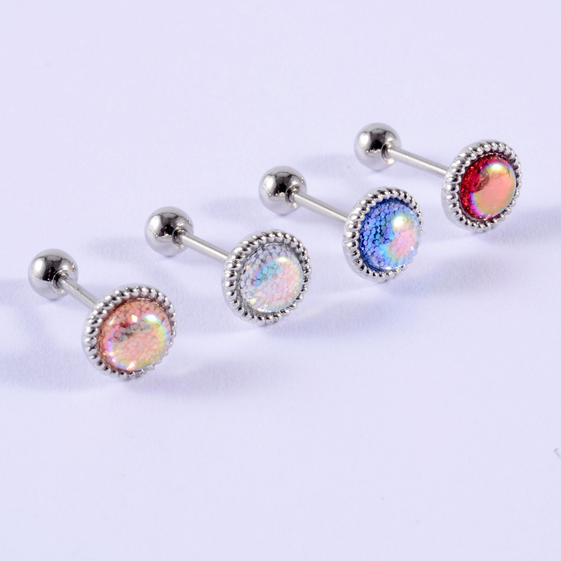 10 buc./pachet 20gX6mm ax lobul urechii Stud sirenă CZ Helix tragus cartilaj piercing buză nas știfturi inel perforare bijuterii pentru corp