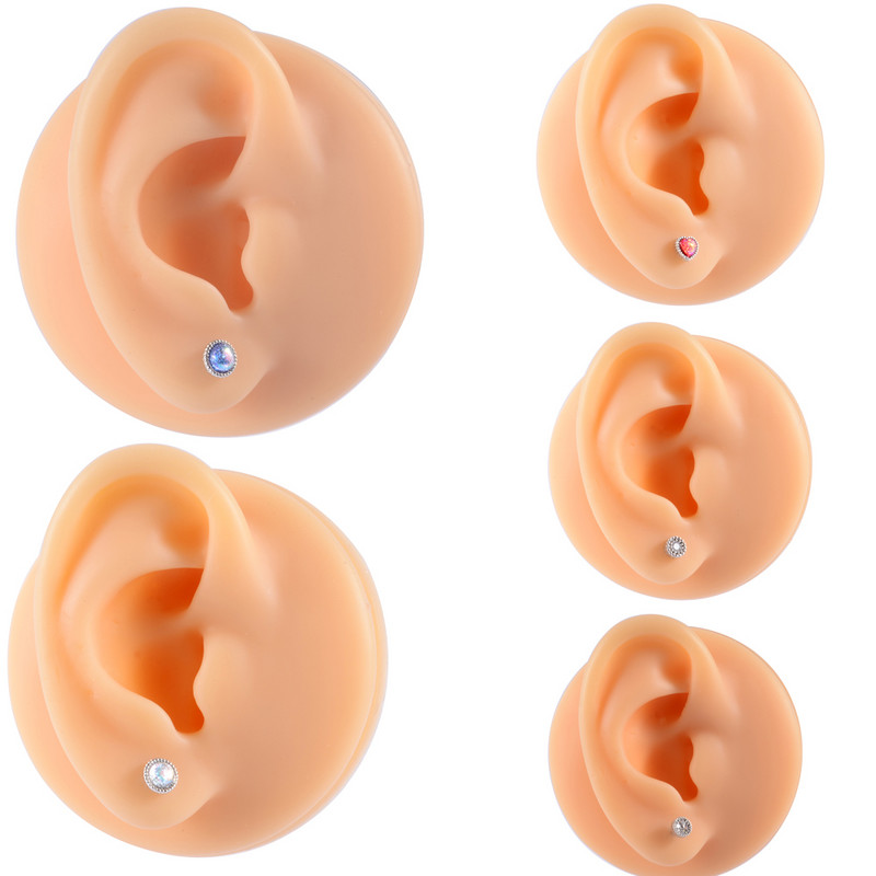 10 buc./pachet 20gX6mm ax lobul urechii Stud sirenă CZ Helix tragus cartilaj piercing buză nas știfturi inel perforare bijuterii pentru corp