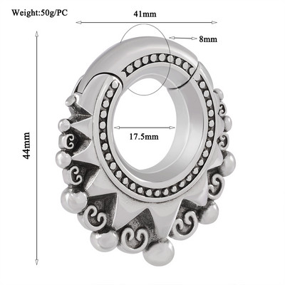 1PC din oțel inoxidabil Scorpion șarpe picătură de apă lună magnet pentru urechi greutăți expansoare grele targă dopuri calibre corp piercing bijuterii