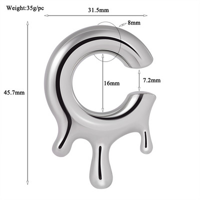 1PC din oțel inoxidabil Scorpion șarpe picătură de apă lună magnet pentru urechi greutăți expansoare grele targă dopuri calibre corp piercing bijuterii