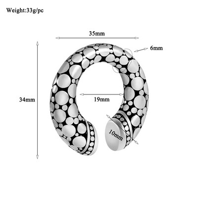 1PC din oțel inoxidabil Scorpion șarpe picătură de apă lună magnet pentru urechi greutăți expansoare grele targă dopuri calibre corp piercing bijuterii