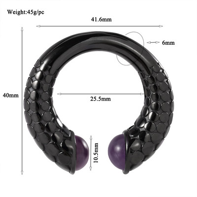 1PC din oțel inoxidabil Scorpion șarpe picătură de apă lună magnet pentru urechi greutăți expansoare grele targă dopuri calibre corp piercing bijuterii