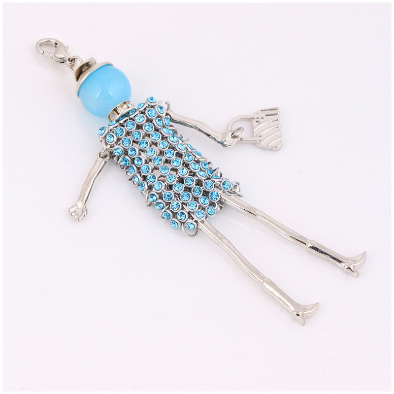 Bijuterii de modă Breloc încântător pandantiv mașină Cadou femei cu stras Lanț chei frumos