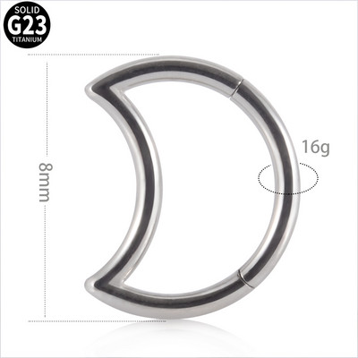 1 buc Inel cu balamale picătură de lacrimă pentru segmentul lunii Septum Nas Clicker Piercing Cz Buză Labret Ureche Tragus Cartilaj Daith Helix Cercei16g