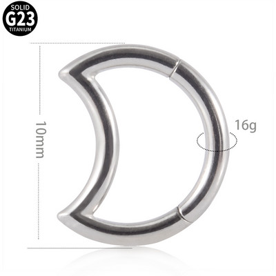 1 buc Inel cu balamale picătură de lacrimă pentru segmentul lunii Septum Nas Clicker Piercing Cz Buză Labret Ureche Tragus Cartilaj Daith Helix Cercei16g