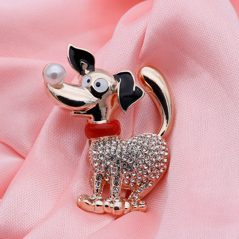 SUNSPICE MS. Broșe drăguțe pentru câini pentru femei Broșe din cristal Ace pentru corsaj cu animale Copii fete Agrafe pentru cămașă Accesorii pentru haine Cadou