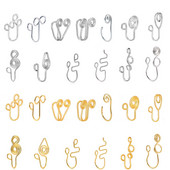 13 bucăți african fals piercing clip inel nas manșetă bijuterii pentru corp pentru femei New Trend urechi manșete inimă cruce flori inele nas