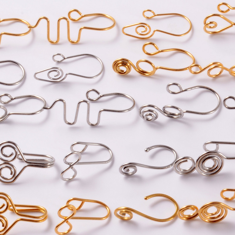 13 bucăți african fals piercing clip inel nas manșetă bijuterii pentru corp pentru femei New Trend urechi manșete inimă cruce flori inele nas