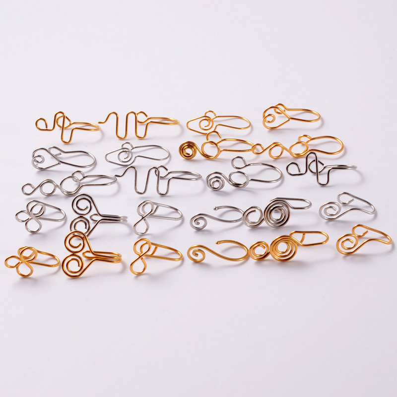 13 bucăți african fals piercing clip inel nas manșetă bijuterii pentru corp pentru femei New Trend urechi manșete inimă cruce flori inele nas