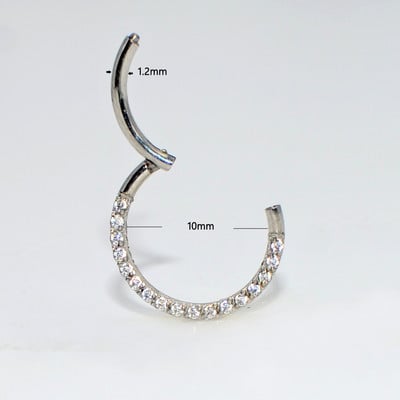 1 buc. Cercei Daith Cerceu pentru nas CZ Segment cu balamale Clicker Inel pentru nas Mamelon Cartilajul urechii Tragus Buza Piercing Bijuterii pentru corp