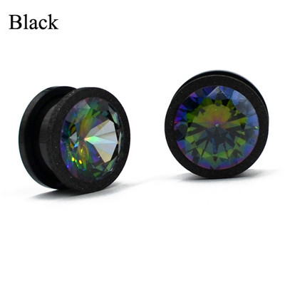Dreamlee Füldugók Alagút Mérők Rozsdamentes Acél csavaros Fit Circon Crystal Grind Arenaceous Piercing Expander Strecther fülbevaló