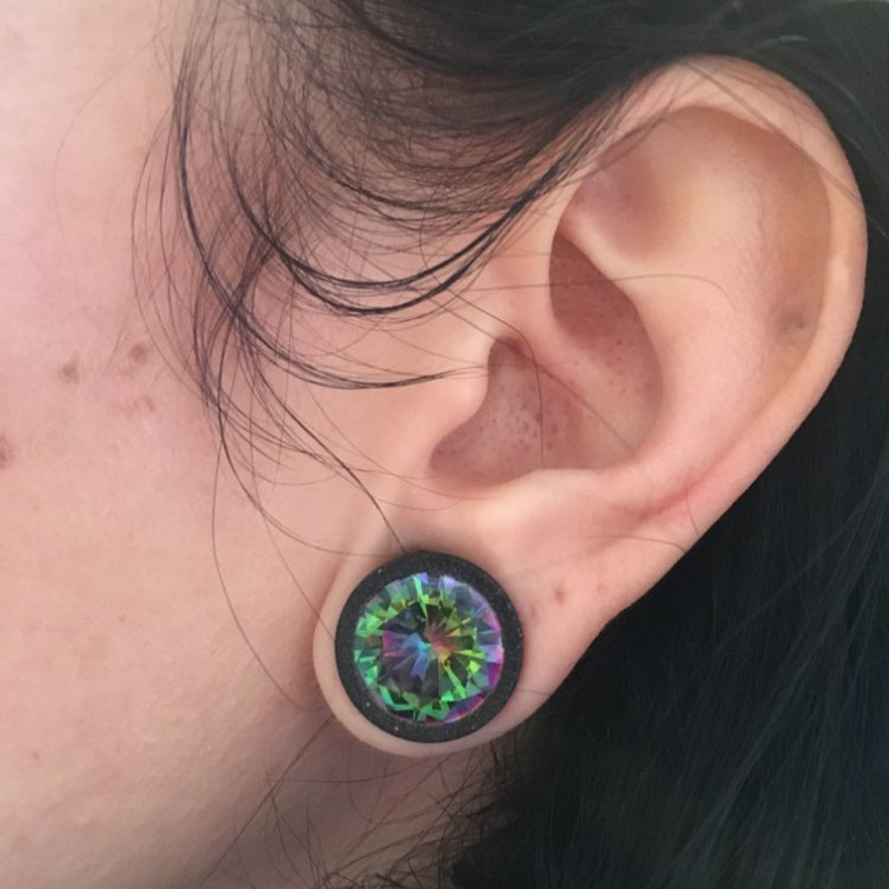 Dreamlee Füldugók Alagút Mérők Rozsdamentes Acél csavaros Fit Circon Crystal Grind Arenaceous Piercing Expander Strecther fülbevaló
