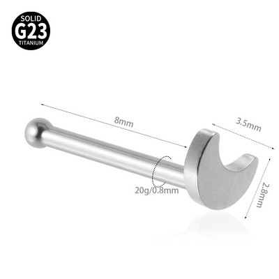 1 buc G23 titan crampoane pentru nas Thunder ureche cercel fulger opal floare inel nas 20G lobul tragus piercing bijuterii pentru corp