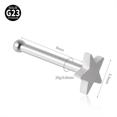 1 buc G23 titan crampoane pentru nas Thunder ureche cercel fulger opal floare inel nas 20G lobul tragus piercing bijuterii pentru corp