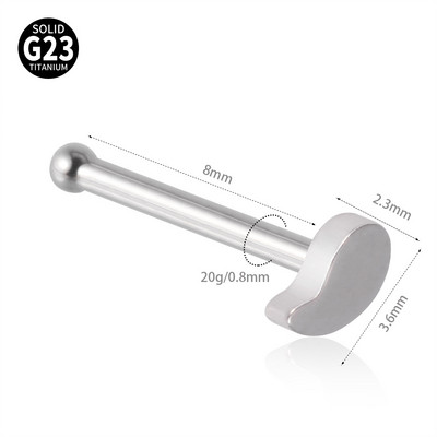 1 buc G23 titan crampoane pentru nas Thunder ureche cercel fulger opal floare inel nas 20G lobul tragus piercing bijuterii pentru corp