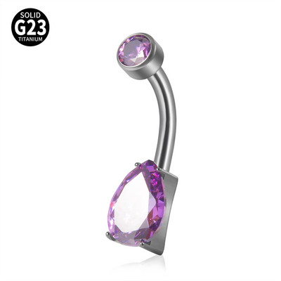 G23 titan inel pentru buric triunghi zircon bare pentru buric balansează mrene curbate femei fete inele pentru buric bijuterii piercing pentru corp