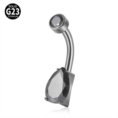 G23 titan inel pentru buric triunghi zircon bare pentru buric balansează mrene curbate femei fete inele pentru buric bijuterii piercing pentru corp