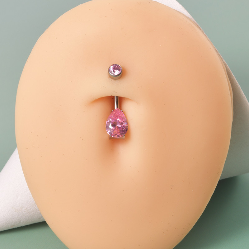 G23 titan inel pentru buric triunghi zircon bare pentru buric balansează mrene curbate femei fete inele pentru buric bijuterii piercing pentru corp