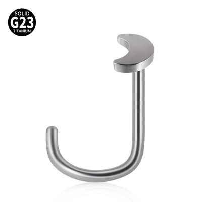 1 buc G23 titan solid push in nas șurub piercing floare opal stea luna nas inel de reținere bijuterii pentru corp 20g