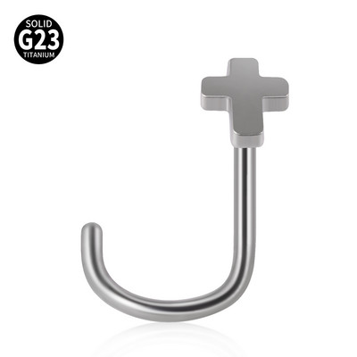 1 buc G23 titan solid push in nas șurub piercing floare opal stea luna nas inel de reținere bijuterii pentru corp 20g