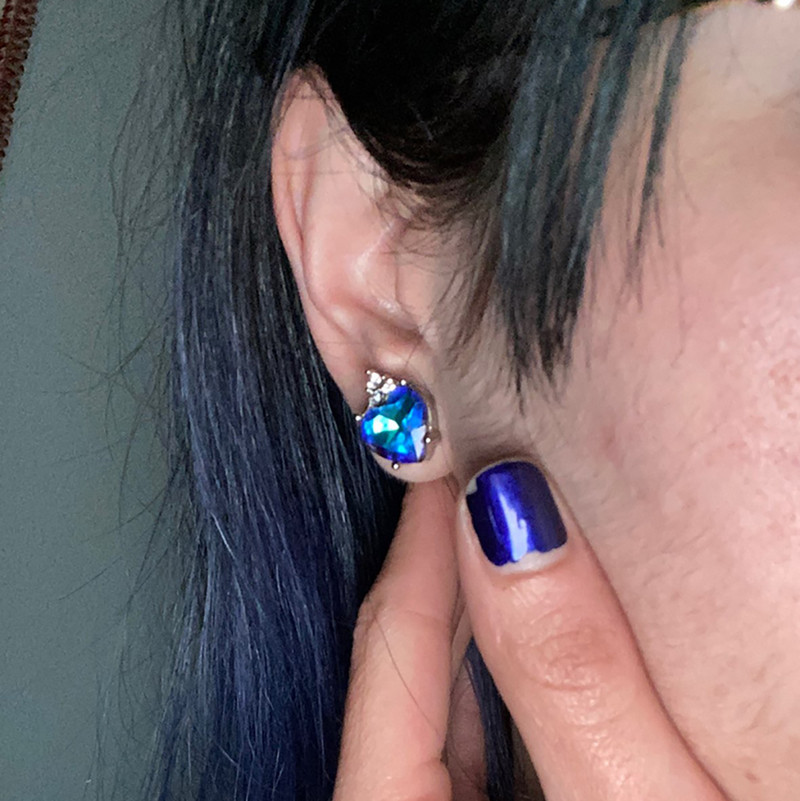 2 buc 8-20mm din oțel inoxidabil Love Heart Cubic Zirconia Crystal Plug de ureche Expander Flesh Tunnel Stretcher Gauge Piercing Bijuterii