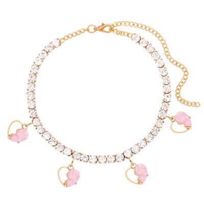 Nove ljetne šuplje akrilne narukvice za gležnjeve sa slomljenim srcem za žene Šarene INS Love Bling narukvice sa gležnjačama sa dijamantima Nakit od sandala