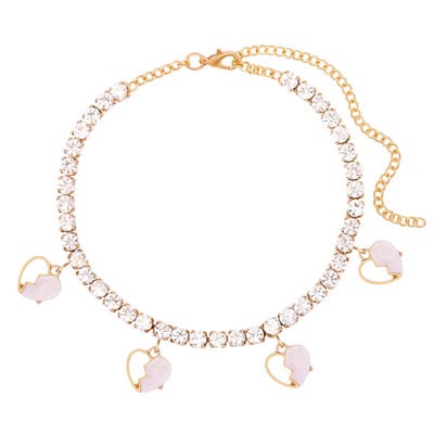 Nove ljetne šuplje akrilne narukvice za gležnjeve sa slomljenim srcem za žene Šarene INS Love Bling narukvice sa gležnjačama sa dijamantima Nakit od sandala