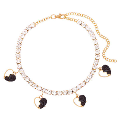 Nove ljetne šuplje akrilne narukvice za gležnjeve sa slomljenim srcem za žene Šarene INS Love Bling narukvice sa gležnjačama sa dijamantima Nakit od sandala